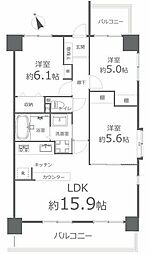 ダイアパレスロワイアル　栗林公園 12階 3LDK