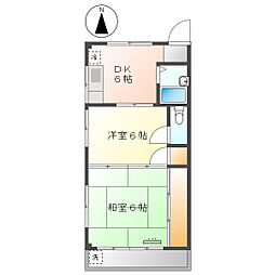 高知市南元町 2DK 3F(敷金礼金0円)