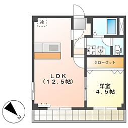 高知市朝倉丙　1LDK　6F（角部屋・無料ネット・単身専用）