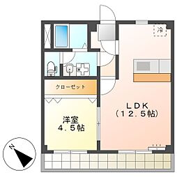 高知市朝倉丙　1LDK　7F（無料ネット・角部屋・単身専用）