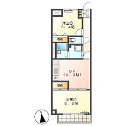 高知市梅ノ辻　2DK　5F（角部屋・電停徒歩2分・鏡川沿い）