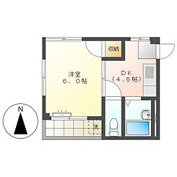 高知市鷹匠町1　1DK　4F（ペット相談・最上階・角部屋）