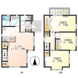 高知市本宮町　3LDK　戸建（電停1分・P1台込み）