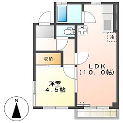 高知市鴨部1　1LDK　3F（角部屋・P1台込・都市ガス）