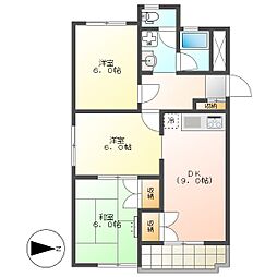 高知市西秦泉寺　3DK　2F（角部屋・東向・P有）