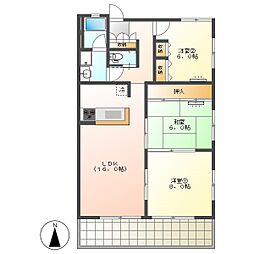 高知市中秦泉寺　3LDK　1F（角部屋・P有・南向）