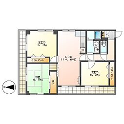 高知市一ツ橋町　3LDK　2F（角部屋・敷地内P2台目可）