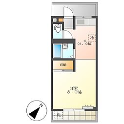 高知市朝倉西町1　1K　3F（角部屋・無料ネット・P有）