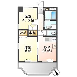 高知市桟橋通1 2DK 最上階(初期費用減額CP)