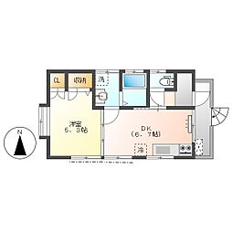 高知市鴨部　1DK　最上階(初期費用減額CP)