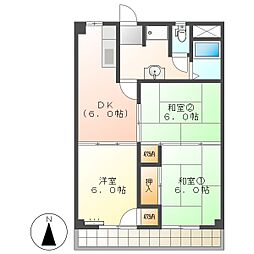 高知市石立町 3DK 6F(初期費用減額CP)