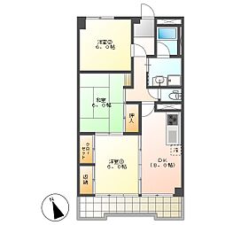 高知市桟橋通6 3DK 5F(初期費用減額CP)