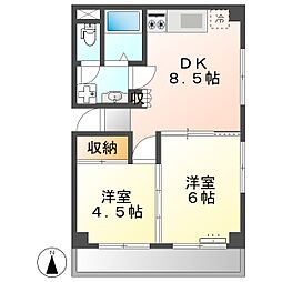 高知市本町 2DK 4F(初期費用減額CP)