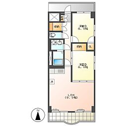 高知市河ノ瀬町　2LDK　2F（P1台込・南向・禁煙・角室）