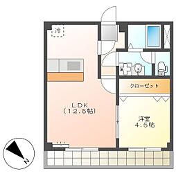 高知市朝倉丙　1LDK　2F（割引対象・無料ネット・単身用）
