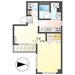高知市升形　1K　3F（オートロック・角部屋・電停徒歩4分)