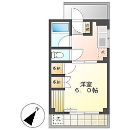 高知市東石立町　1K　3F（最上階・角部屋・南東向き）