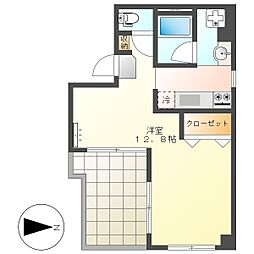 高知市升形　1K　2F（オートロック・角部屋・電停徒歩4分)