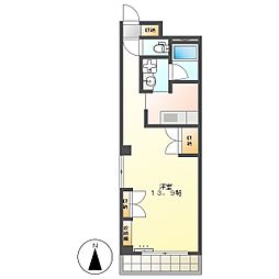 高知市升形　1K　4F（オートロック・南向・角部屋)