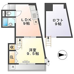 高知市桟橋通3　1LDKロフト　4F（ペット相談・敷地内P）