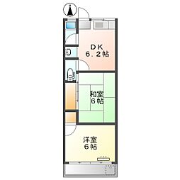 高知市城山町 2DK 最上階（初期費用減額CP）