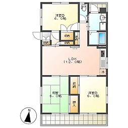 高知市西秦泉寺　3LDK　3F（最上階・角部屋・P1台込)