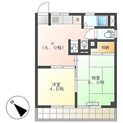高知市新田町　2K　4F（割引CP・最上階・角・無料ネット）