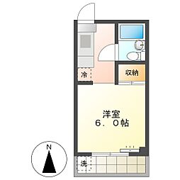 高知市上町3　1K　3F（南向き・角部屋）