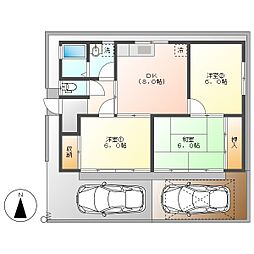 高知市東石立町　3DK　平屋貸家（敷地内P2台可・修繕中）