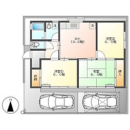 高知市東石立町　3DK　平屋貸家（敷地内P2台可・修繕中）