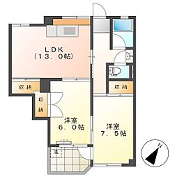 高知市鴨部 2LDK 1F(初期費用減額CP)