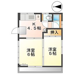高知市竹島町 2K 最上階(初期費用減額CP)