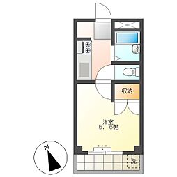 高知市朝倉丙　1K　2F（P有・南向・水道無料地下水）