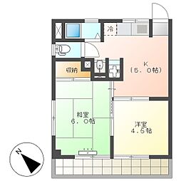 高知市新田町　2K　4F（割引CP・最上階・角・無料ネット）
