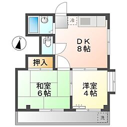 高知市朝倉東町 2DK 1F(初期費用減額CP)