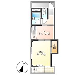 高知市神田　1K　4F（無料ネット・最上階・角部屋・P有）
