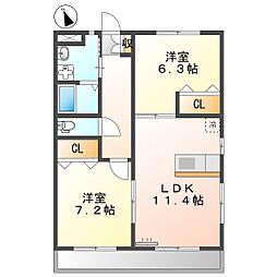 高知市百石町 2LDK 2F(初期費用減額CP)