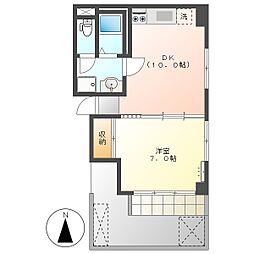 高知市本町5　1DK　1F（角部屋・無料ネット・南向・単身)