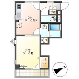 高知市六泉寺町　1DK　3F（最上階・角部屋・P有）