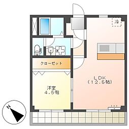 高知市朝倉丙　1LDK　7F（無料ネット・P有・単身用）