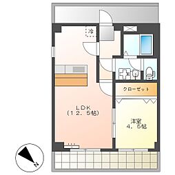 高知市朝倉丙　1LDK　5F（無料ネット・P有・単身用）