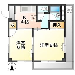 高知市南元町 2K 最上階(初期費用減額CP)