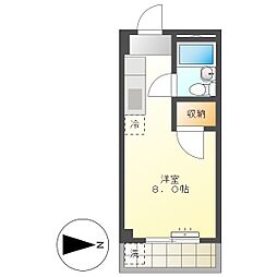 高知市南元町　1R　4F（東向・最上階・都市ガス）
