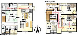 松山市北斎院町 一戸建 並列2台和室付き