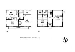 松山市山西町 一戸建 山西2階建て