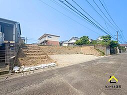 月見ヶ丘4丁目　南側道路　建築条件なし売地