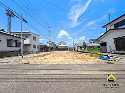 出来島　更地　南西角地　建築条件なし売地