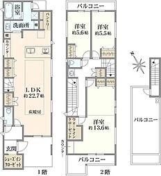 板橋区常盤台1丁目新築戸建 B号棟