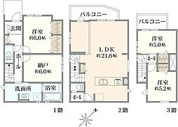 江戸川区北篠崎2丁目　新築戸建1号棟