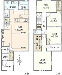 練馬区高松6丁目　新築分譲住宅　1号棟全5棟